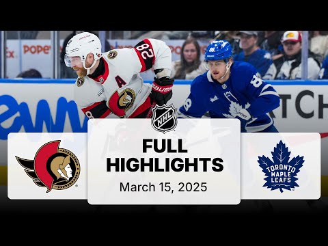 NHL Highlights | Senators vs. Maple Leafs - March 15, 2025