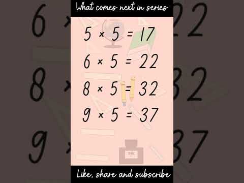 simple math series questions only a genius can answer - intelligence test