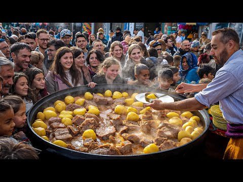 Most Crowd Afghan Rosh Recipe |  Massive amount of Meat 500 KG Cooking | Street food