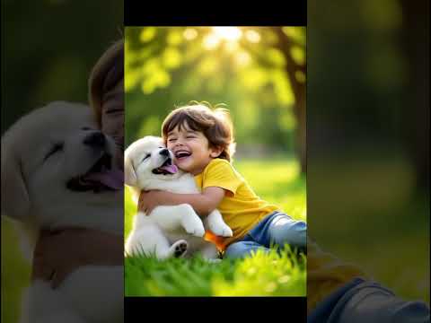 Cute Baby and Dog Best Friends Forever 🐶💛 | Heart Touching 3D Cartoon