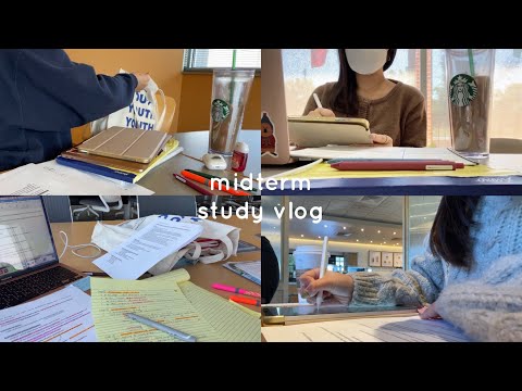 \exam vlog/大学生の中間テスト期間vlog🤍| テスト対策の方法📓| I'm halfway through!!