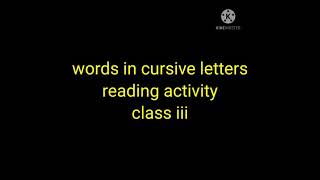 reading activity for class iii