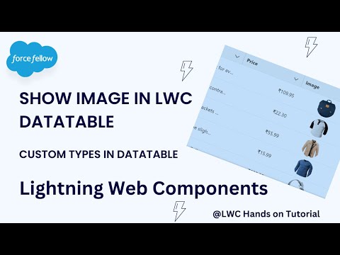 Show Image in LWC Datatable | Custom Types | Salesforce LWC