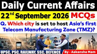 22nd September 2026 Current Affairs🔥 | Daily MCQs | Today’s Most Important MCQs #currentaffairs2026