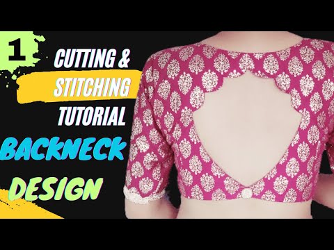Boat neck blouse design cutting & stitching part-1 |blouse boat neck design@Pooja's_Saree_Sensations