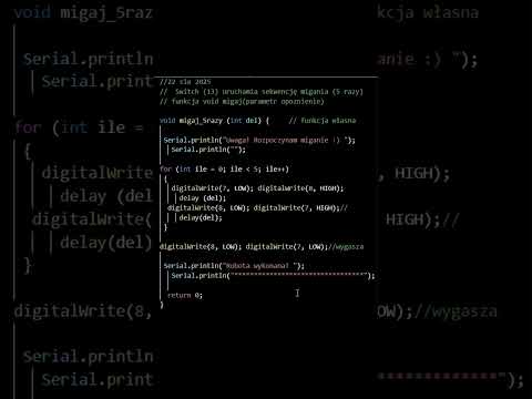 8B. Szósty program ARDUINO (kod)-komunikacja przez port szeregowy cz.2 #arduino #arduinoproject