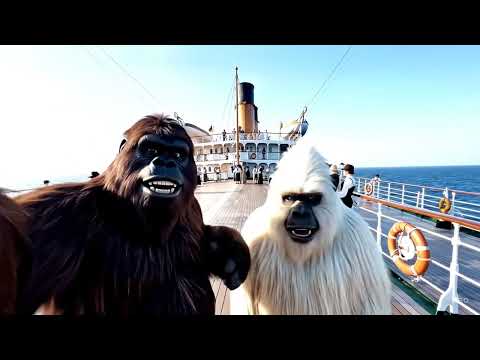 Bigfoot vlogs with yeti on the Titanic (ai)