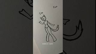 How to draw stickman body (animal version) Tutorial✏️ #drawing #tutorial #howtodraw #sketch #art