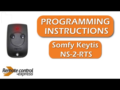 Programming my remote Somfy Keytis NS-2-RTS