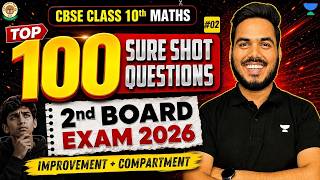 Second Board Exam 2026 | Top 100 Sure Shot Important Questions | Class 10 Maths | Abhinay Sir