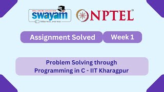 Problem Solving Through Programming In C Week 1 || NPTEL ANSWERS 2026 #nptel #nptel2026 #myswayam