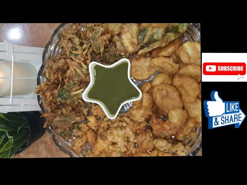 Chicken&Mix Vegetable Pakora Platter😋😋😍 #pakoraplatter #chicken #mixvegetable #mobi'sworld