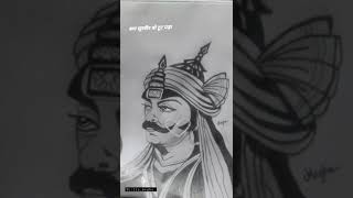 Maharana Pratap Jii Sketch🖤🌈#Rajputwarrior #rajput #haldighati #maharanapratap