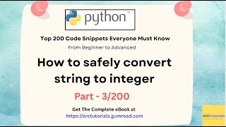 How to Safely Convert String to Number | Python Top 200 Code Snippets – Part 3 #pythontutorial