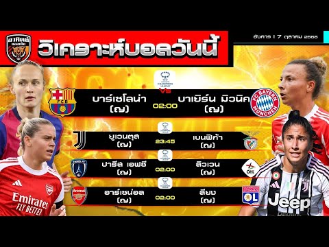 วิเคราะห์บอลวันนี้ | 7 ตุลาคม 2568 | UEFA Women's Champions League | by อ้ายทิดบอลเต็ง