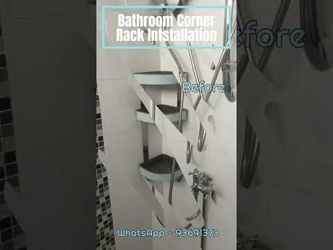 "✨ Upgrade Your Bathroom with Superstar Handyman's Corner Rack Installation! 🛁🔧"