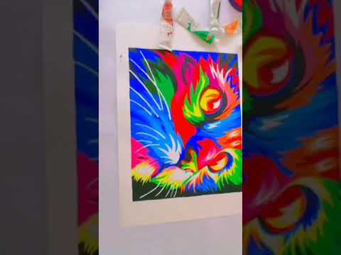 POP ART| CAT PAINTING| #shorts
