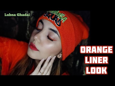 Orange Eyeliner Look