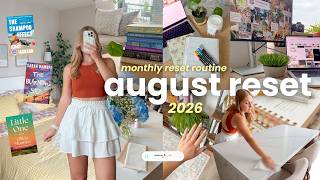 august reset vlog 🌾 cleaning & organizing, new goals, planner setup, summer books, self-care, nails