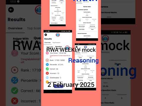 SSC GD RWA WEEKLY MOCK TEST SOLUTION ☺️✅ KYA RHA MERA SCORE ☺️😁