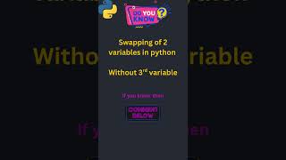 Python Trick! Swap Two Variables WITHOUT a Third One 😲🔥 #pythontips