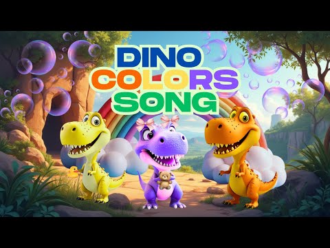 Yellow, Purple, Orange! 🌈 | Fun Dinosaur Colors Song for Kids | Dinosongs