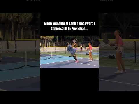 When You Almost Land A Backwards Somersault In Pickleball! #pickleball #fyp #viral #shorts #reels