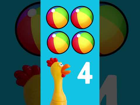 COUNTING WITH CHICKEN #chicken #colors #balls