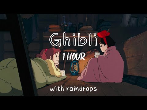 (Kalimba/Raindrops) Kiki's Delivery Service - Town with an Ocean View - 1 HOUR relaxing