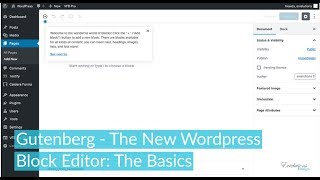 Gutenberg The New Wordpress Block Editor The Basics