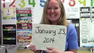 Grade 2: Math Lesson # 127: (Canadian = Day/Month/Year) Writing the Date Using Digits