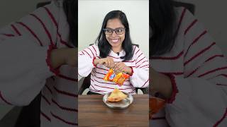 Sister VS Me🍟Eating Samosa , Jamun 😂 PRANK on Sister #minkutinku #shorts #ytshorts #comedy #funny