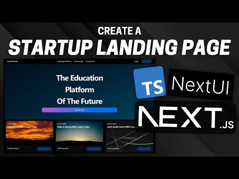 Create A Startup Landing Page With Next.js, TypeScript, and NextUI