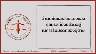 ลำดับและส่วนแบ่งของคู่สมรสที่ยังมีชีวิตอยู่ในการรับมรดกของผู้ตาย