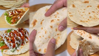 PITA BREAD Recipe | Flat bread for wraps, shawarma, pita pockets, hummus-stuffed pitas and more.