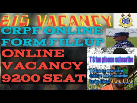 CRPF vacancy 9200 #big vecancy #Army #CRPF #BSF# all ssc#
