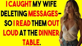 I CAUGHT MY WIFE DELETING MESSAGES — SO I READ THEM OUT LOUD AT DINNER