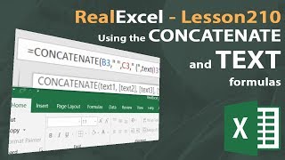 Real Excel Skills 210 Using the CONCATENATE & TEXT formulas