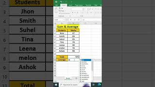 🎥 Unlock Excel Power: Sum & Average Functions! 📊 #ExcelTips #DataDriven #SpreadsheetSkills  #excel