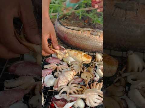 Grilled fish and grilled seafood#cooking #blackpink #kpop