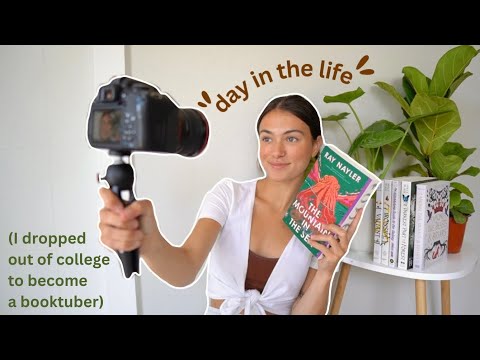 dropping out of college to become a booktuber (day in the life)