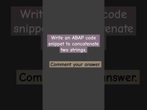 ABAP INTERVIEW QUESTION 📌❓✔️✔️