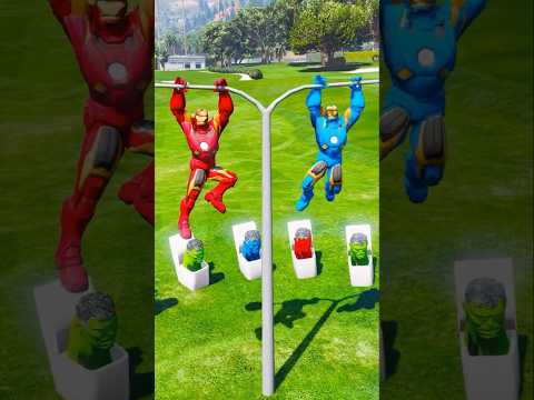 IRON-HULK BROTHER'S SAVES IRONMAN BROTHER'S FROM SKIBIDI TOILET 🚽💥 #shorts #gta5