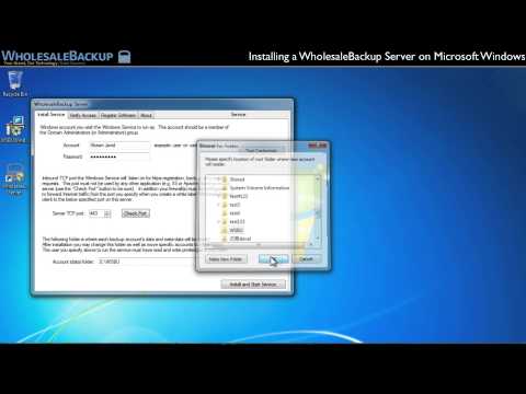 Installing a WholesaleBackup Server on Windows