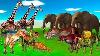 Animal Epic Battle: Giraffe VS Elephant | Animal Revolt Battle Simulator