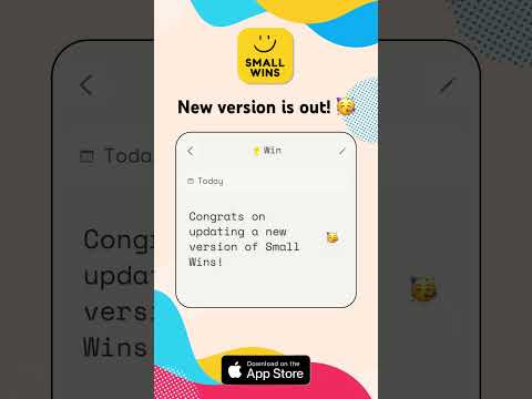 New version of Small Wins Tracker is out!! Only Available on iOS 😎 #newversion #iosapps