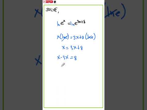 Solving Exponential and Logarithmic Function