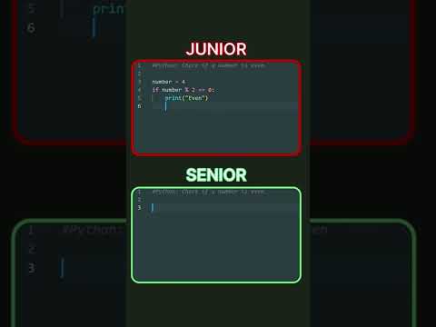 Junior vs Senior Developer || # #coder #python #coding #code #programming #learncoding