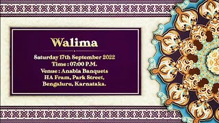 Royal Muslim Wedding Invitation Video || Qubool Hai || FDS Creation