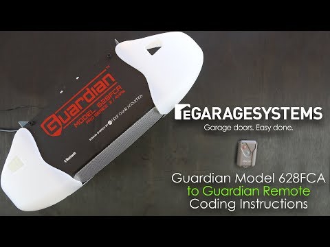 Guardian 628FCA Music Garage Door Opener/Remote Coding Instructions